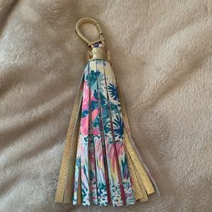 Leather Lilly Pulitzer keychain